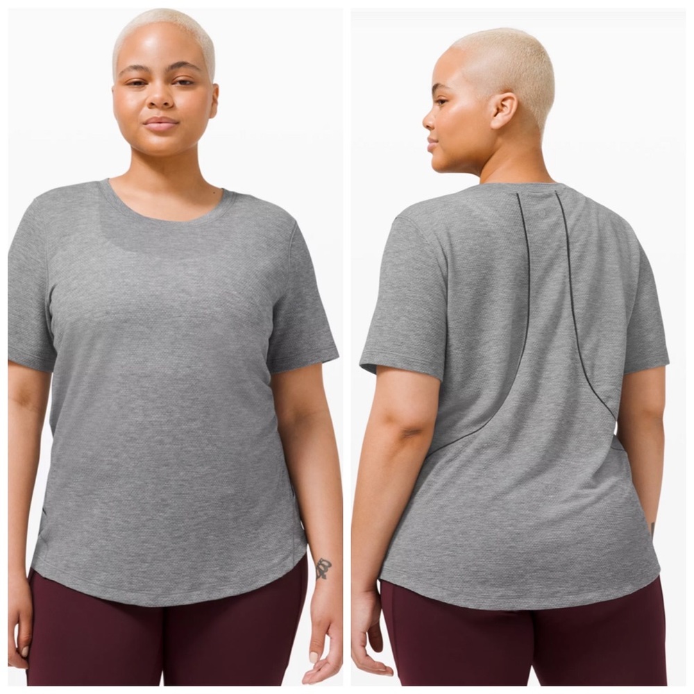 NWT Lululemon Long Distance Short Sleeve Silver